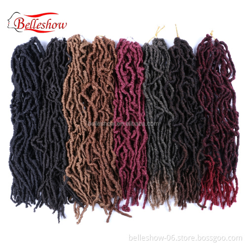 Hot sell 12inch Faux Locs Crochet Hair Goddess Locs Dreadlocks Extension  21 Strands Curly Faux Braid locs hair
